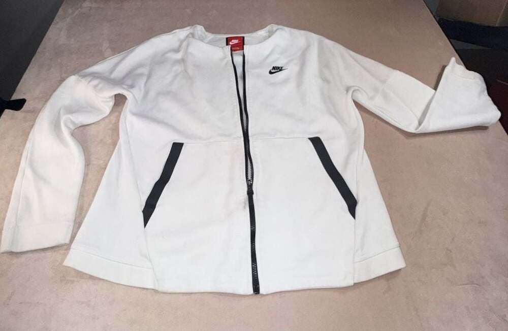 Nike Sportswear Tech Fleece Women's Large Full-Zip Jacket White (A4-2036)